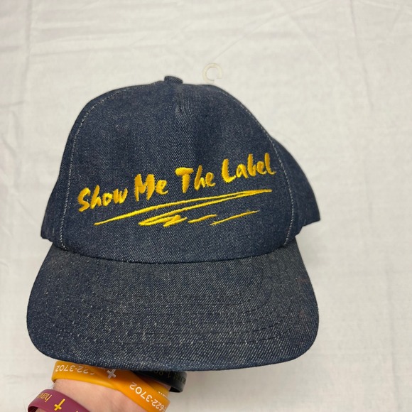 Other - Vintage SMWIA Union Made Denim Snapback Hat Show Me The Label Made in USA Blue